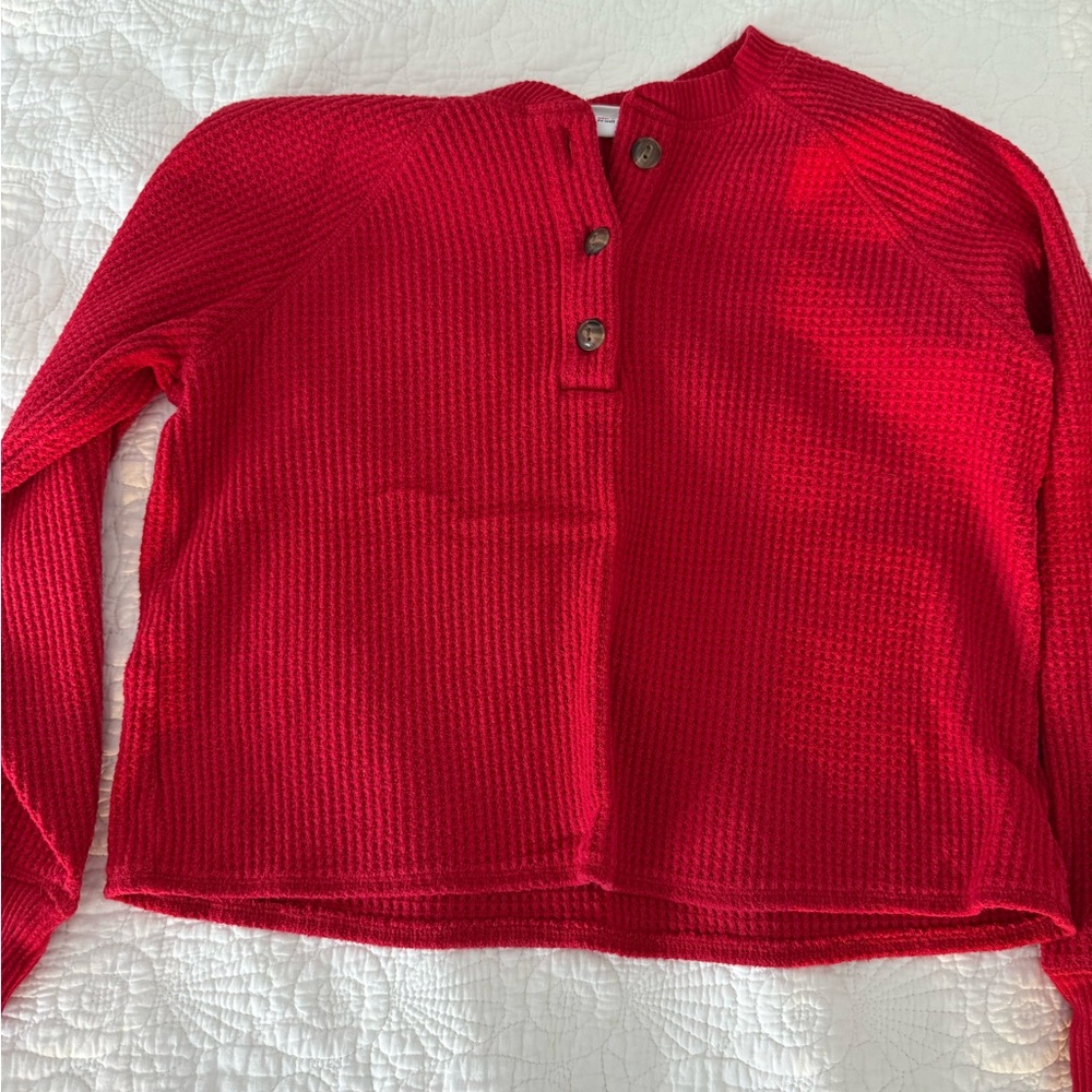 Old Navy Red Women's Button Down Shirt